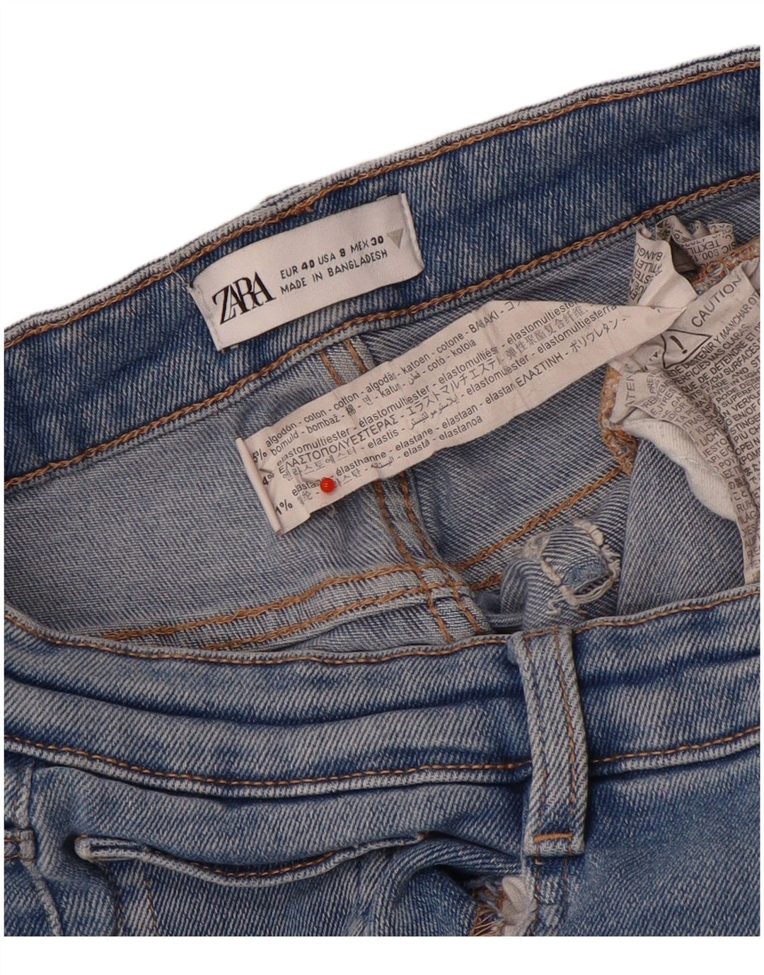 Zara Damen Tapered Jeans EU 40 Medium W30 L27 Blaue Baumwolle