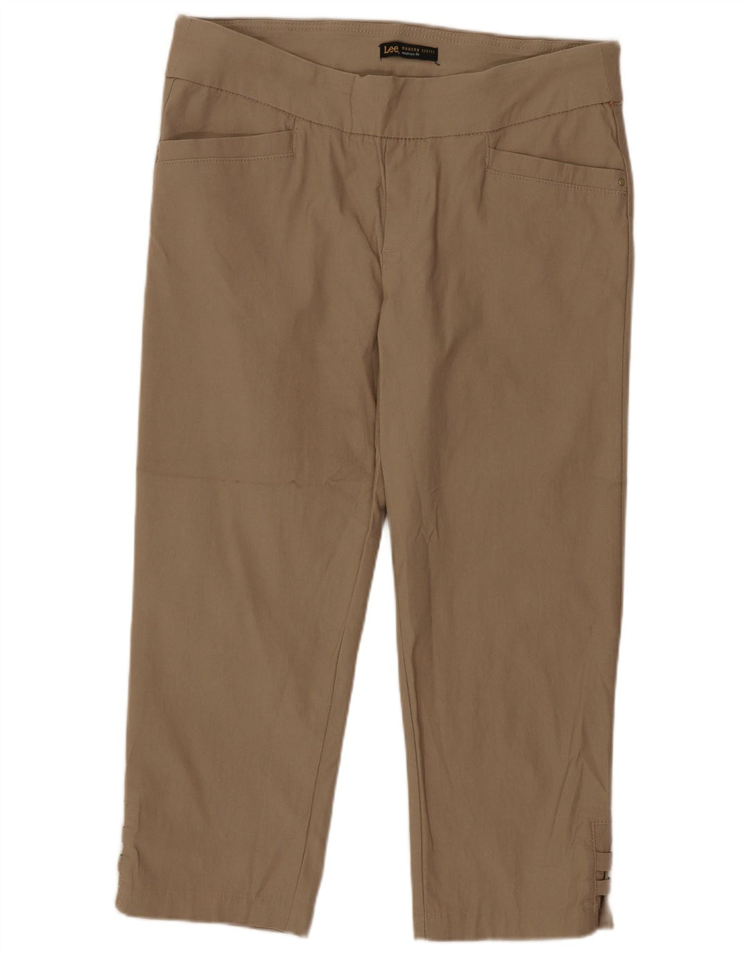 LEE Damen Modern Series Capri-Hose mit mittelhohem Bund, US 10, Größe L, W30, L21, Beige