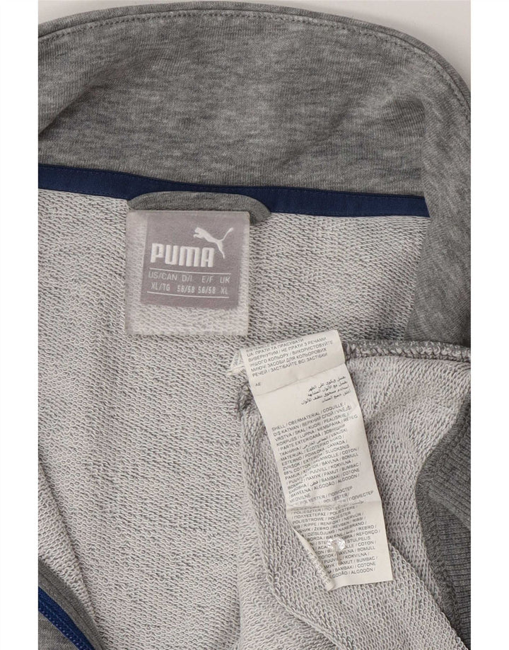 Puma Herren-Trainingsanzugoberteil, XL, grau gefleckte Baumwolle