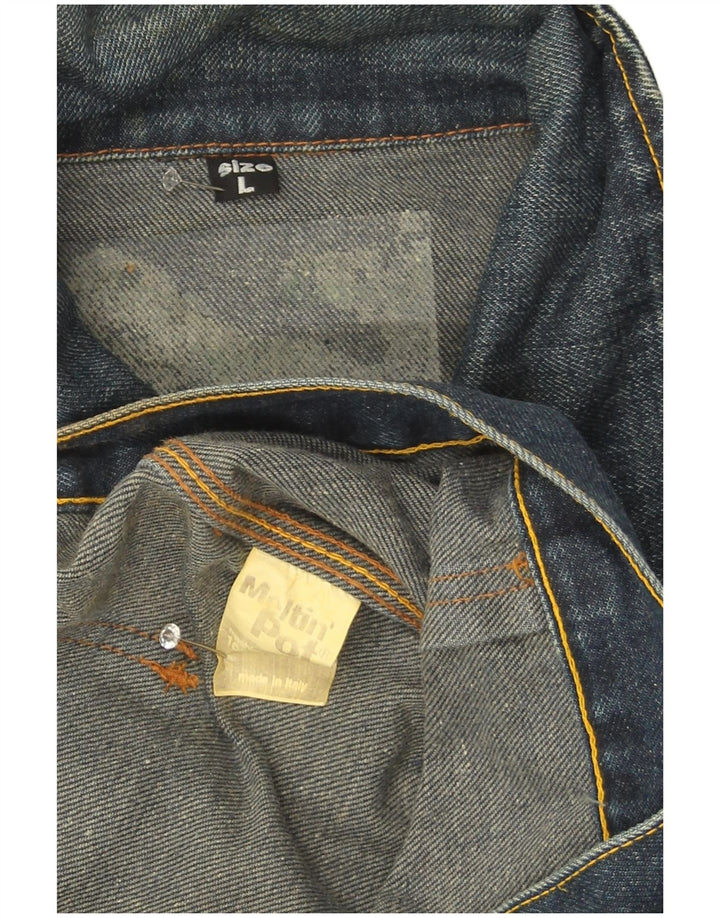 Meltin' Pot Herren Jeansjacke UK 40 Large Marineblau Baumwolle