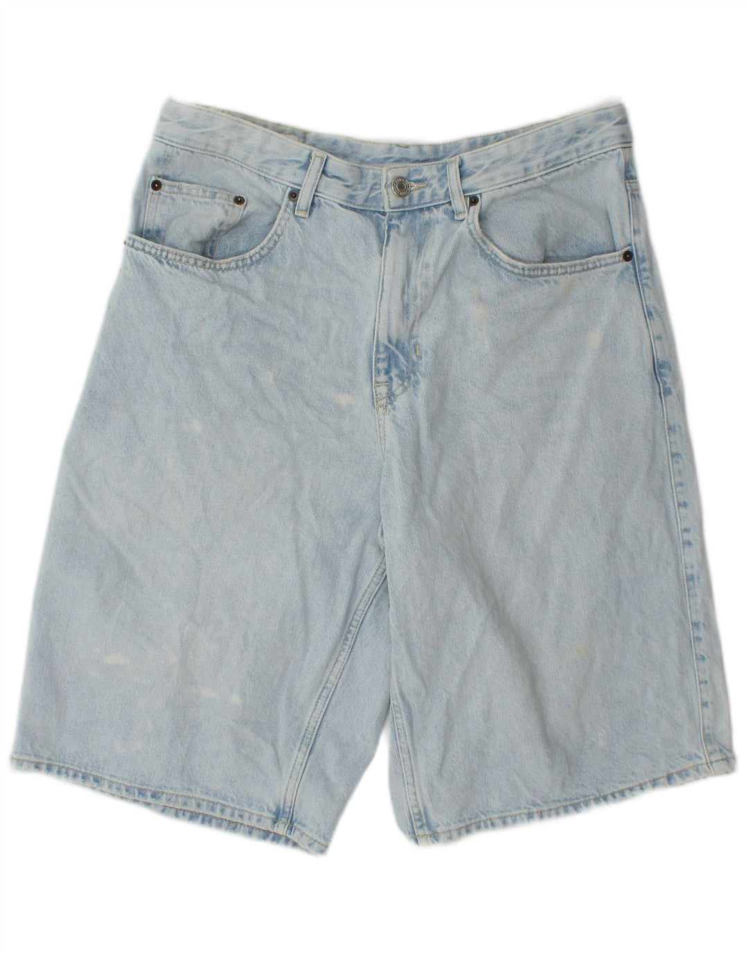Zara Herren Jeansshorts EU 42 Large W32 Blaue Baumwolle