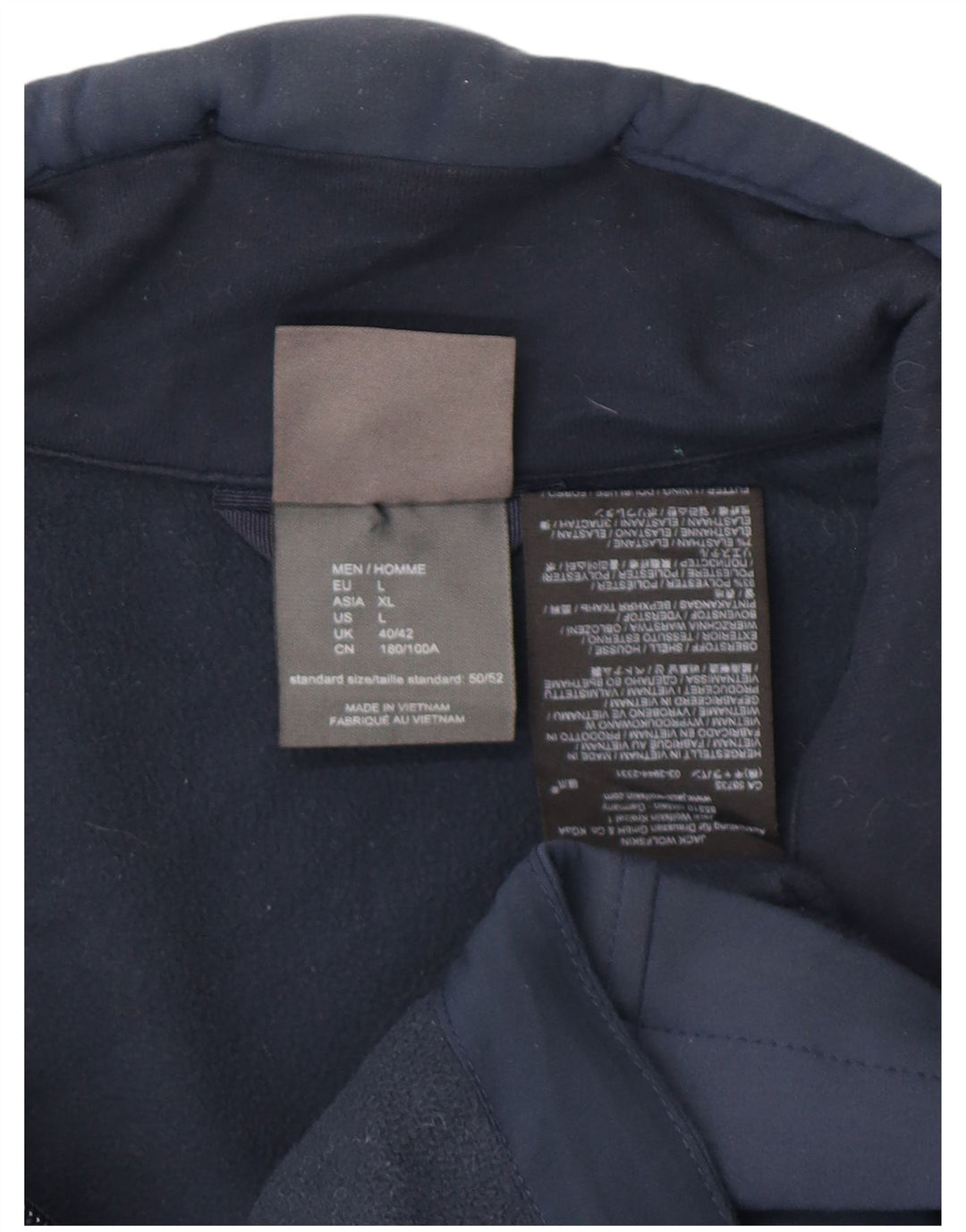 Jack Wolfskin Herren Windjacke UK 40 Large Marineblau Polyester