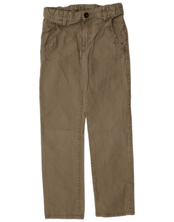 Benetton Straight Chino-Hose für Jungen, 7–8 Jahre, Größe M, W24, L24, Khaki, Baumwolle