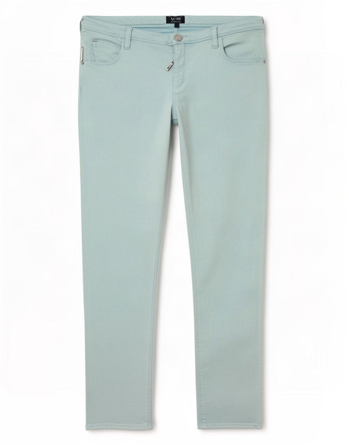 Schmal geschnittene Damenhose von Armani, W29, L25, Blau, Modal