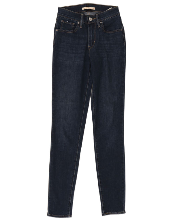 Levi's Damen 721 High Rise Skinny Jeans W25 L30 Marineblau Baumwolle