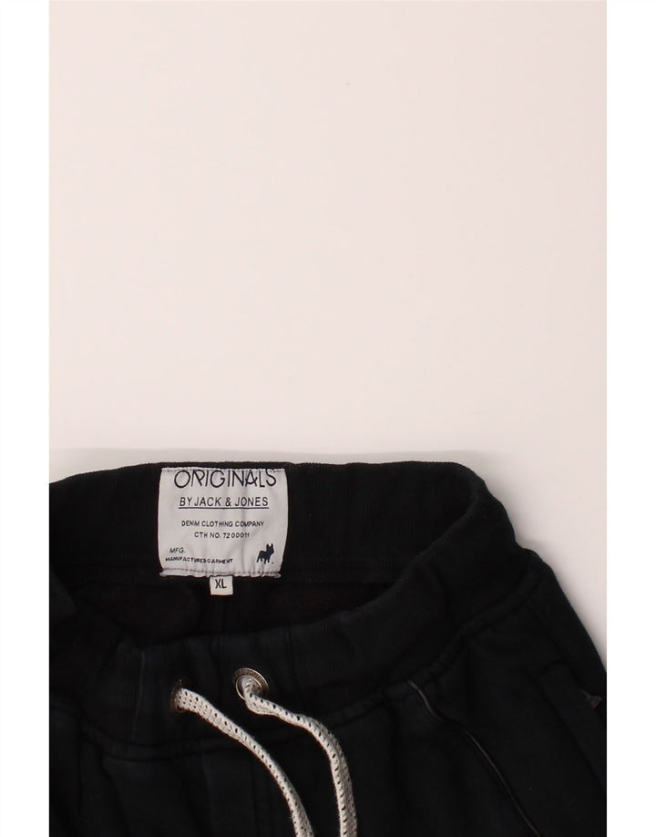 JACK & JONES Mens Tracksuit Trousers XL Black Vintage Jack & Jones and Second-Hand Jack & Jones from Messina Hembry 