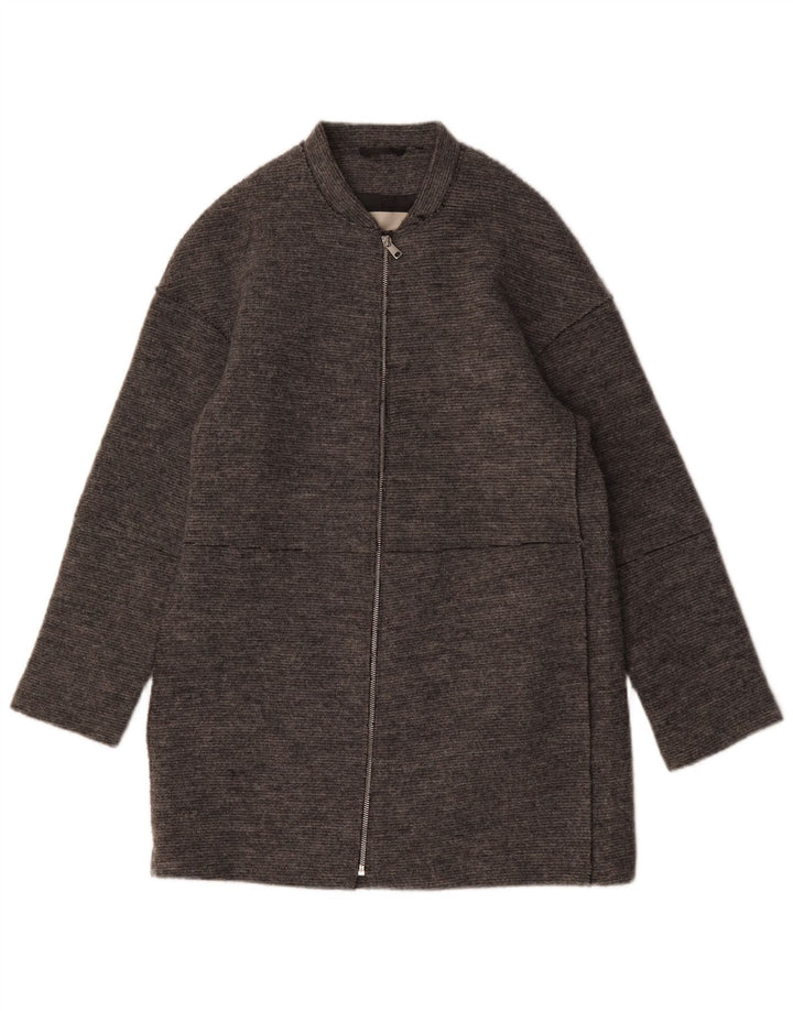 Esprit Damen Mantel UK 12 Mittelgraue Wolle