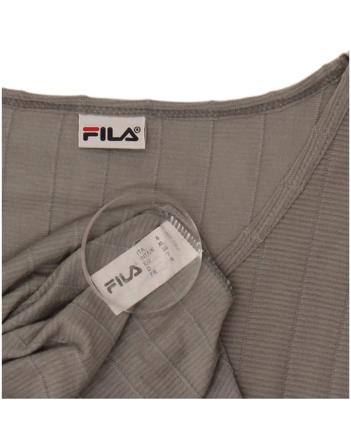 Fila Herren T-Shirt Top XL grau gestreift aus Baumwolle
