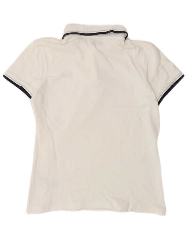 Lotto Damen Poloshirt UK 14 Large Weiße Baumwolle