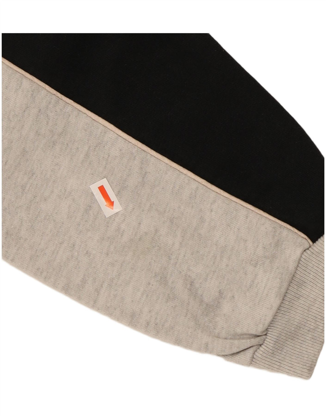 CHAMPION Herren-Sweatshirt mit Reißverschluss am Hals, groß, graue Blockfarben-Baumwolle