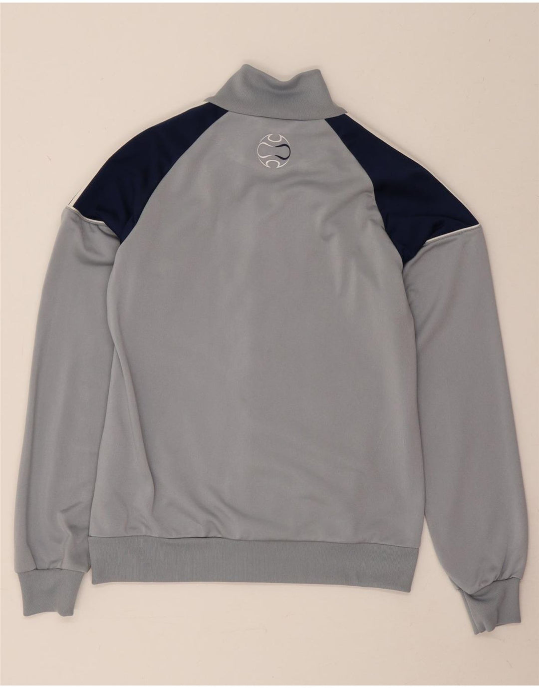 Adidas Jungen-Trainingsanzug-Top-Jacke, 13–14 Jahre, graues Colourblock-Polyester