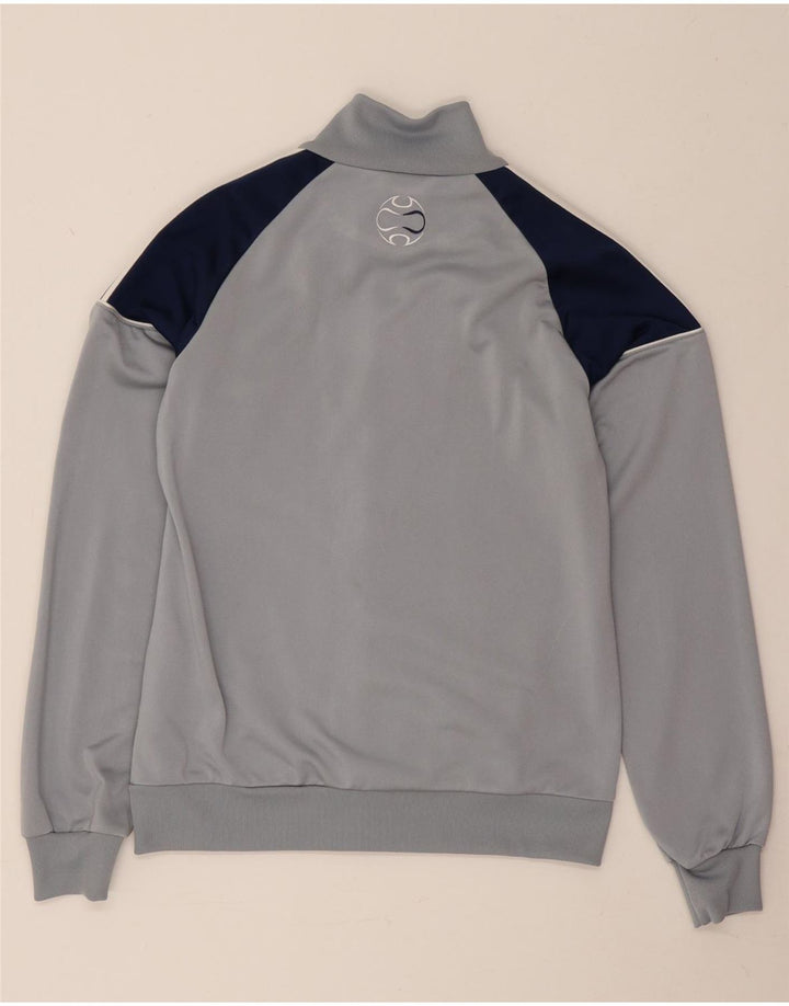 Adidas Jungen-Trainingsanzug-Top-Jacke, 13–14 Jahre, graues Colourblock-Polyester