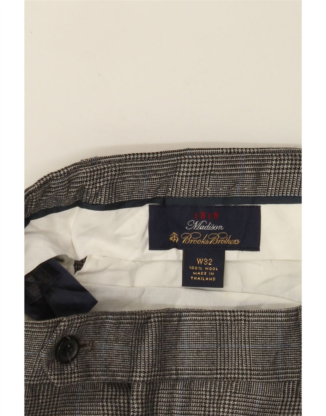 BROOKS BROTHERS Herren Madison Pegged Anzughose W32 L29 Grauer Hahnentritt