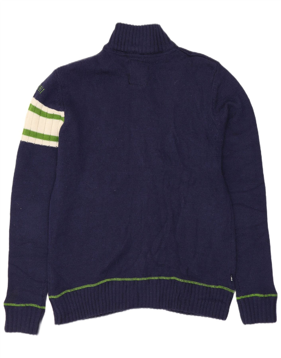 Fila Herren-Strickjacke, mittelgroßes Marineblau, Farbblock-Acryl