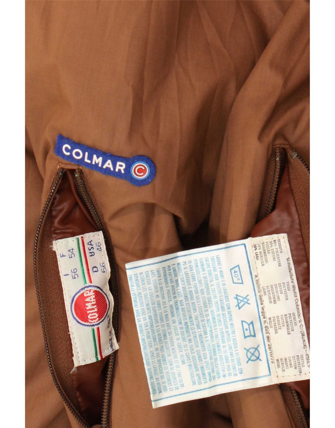 Colmar Damen Grafik-Wendejacke IT 56 2XL Braunes Polyester