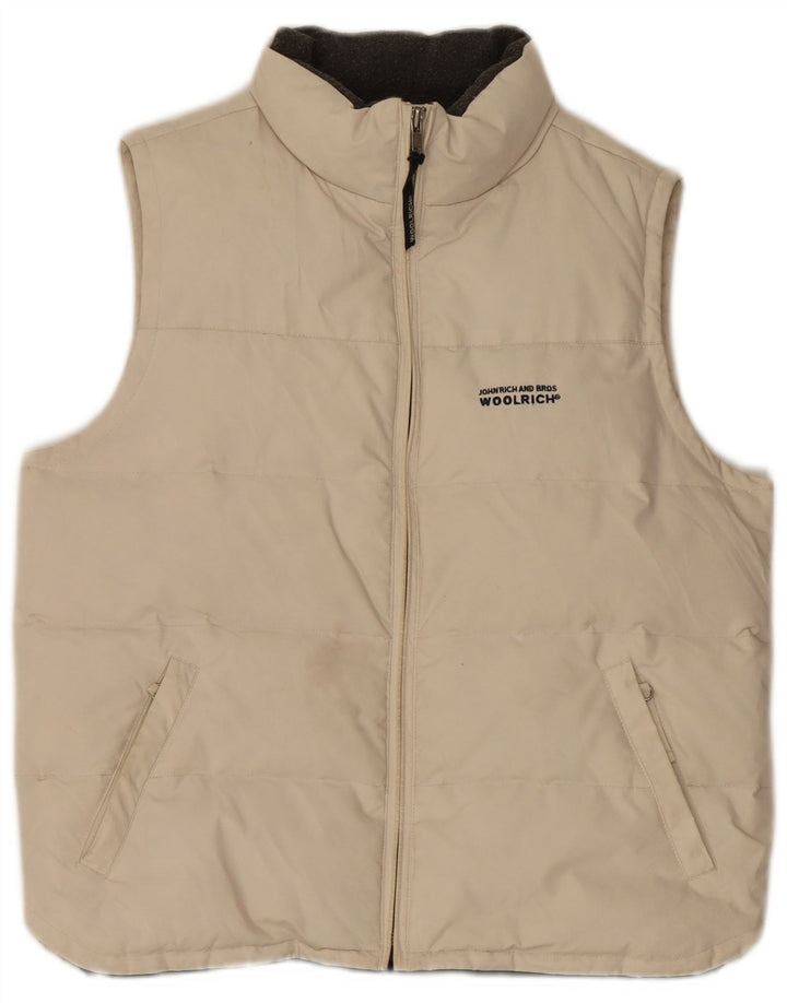Woolrich Herren Wattierte Weste UK 38 Mittelweiß