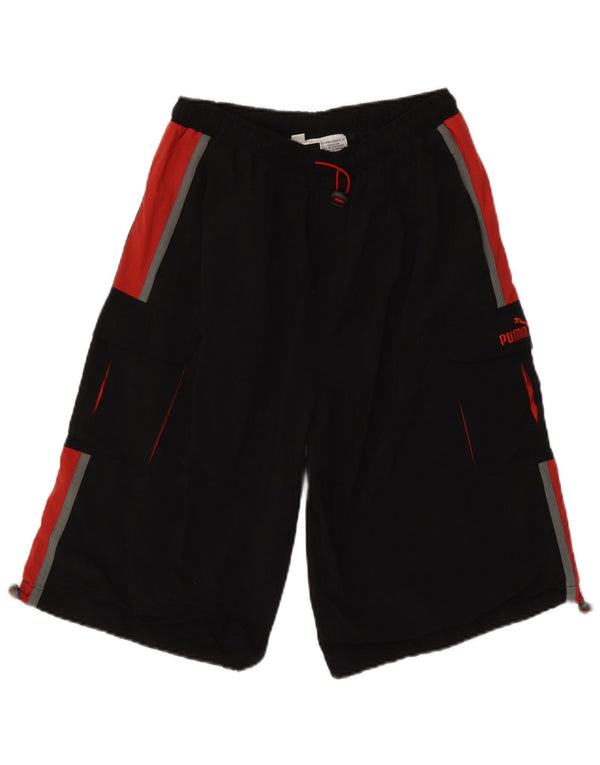 Puma Jungen Bermuda Sport Shorts 15–16 Jahre XL Schwarz Colourblock Nylon