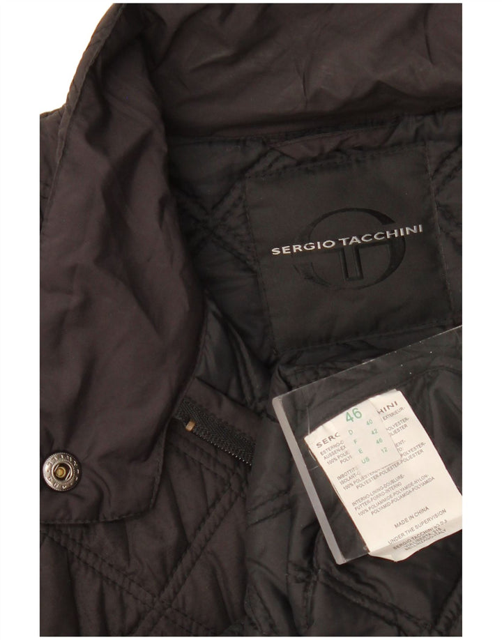 Sergio Tacchini Damen Steppjacke IT 46 Large Schwarz Polyester