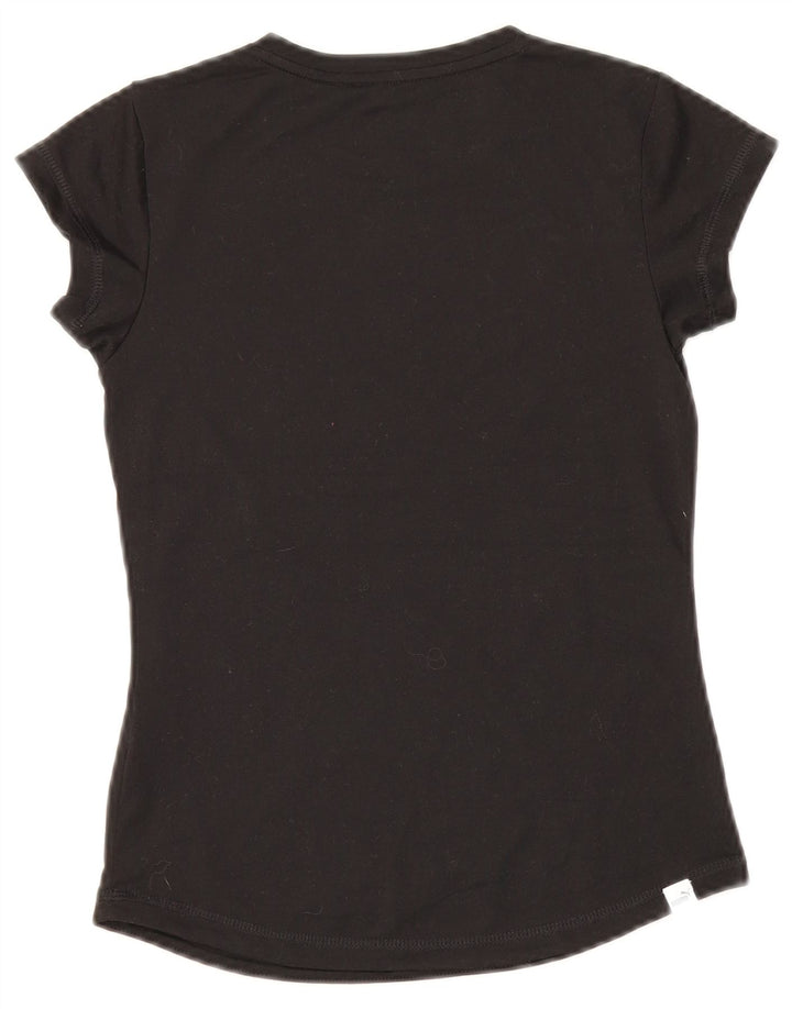Puma Mädchen T-Shirt Top 11–12 Jahre, schwarzes Polyester