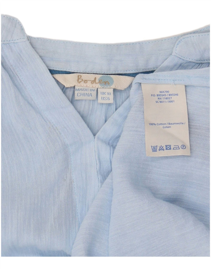 BODEN Damen-Bluse, übergroß, langärmelig, Gr. 10, Größe S, Blau, Baumwolle