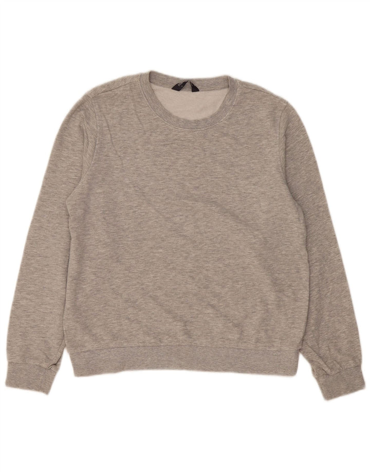 Marks & Spencer Damen Sweatshirt Pullover UK 12 Mittelgraue Baumwolle