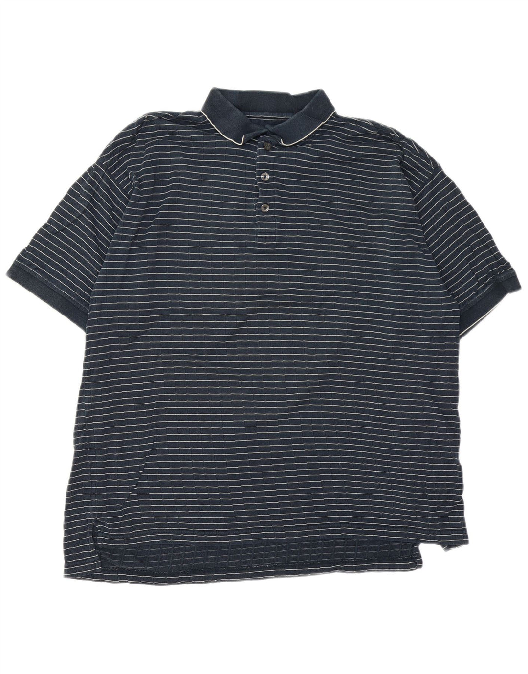IZOD Herren-Poloshirt, groß, marineblau, gestreift, Baumwolle