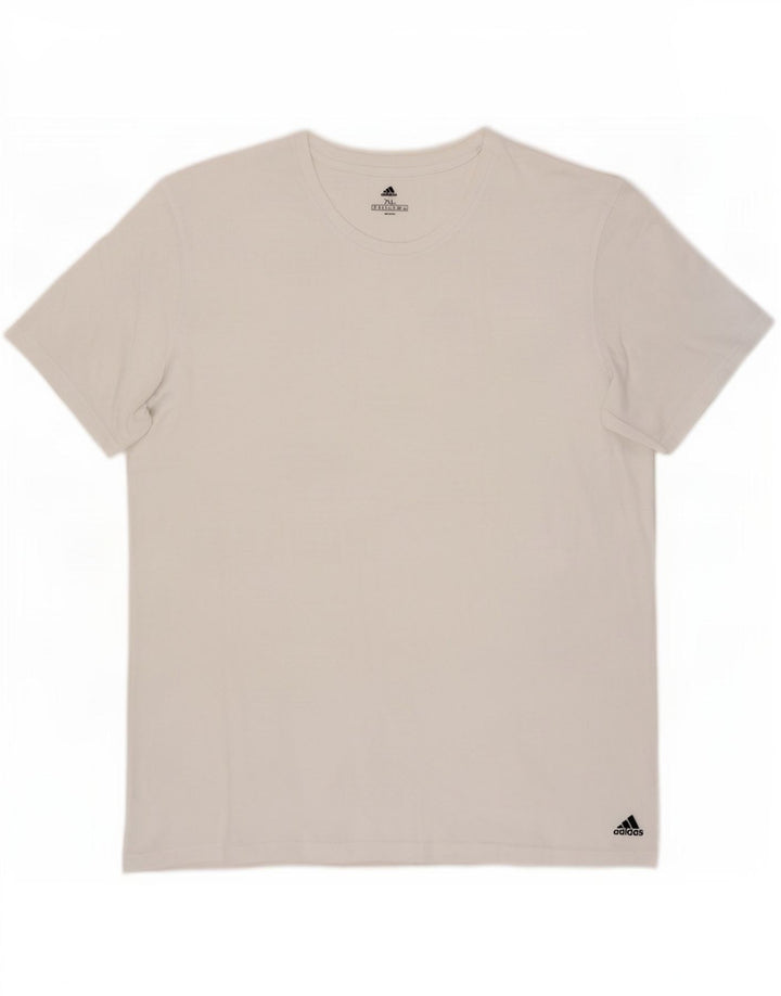 Adidas Herren T-Shirt Top XL Weiß Baumwolle
