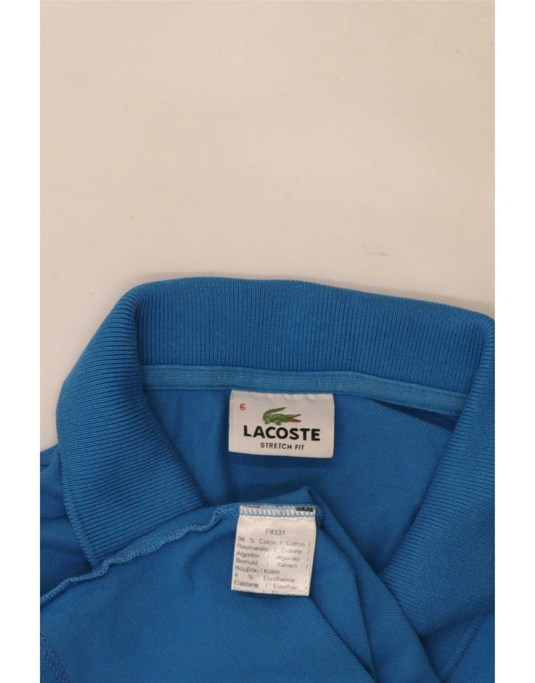 Lacoste Herren-Poloshirt, Größe 6 XL, blaue Baumwolle