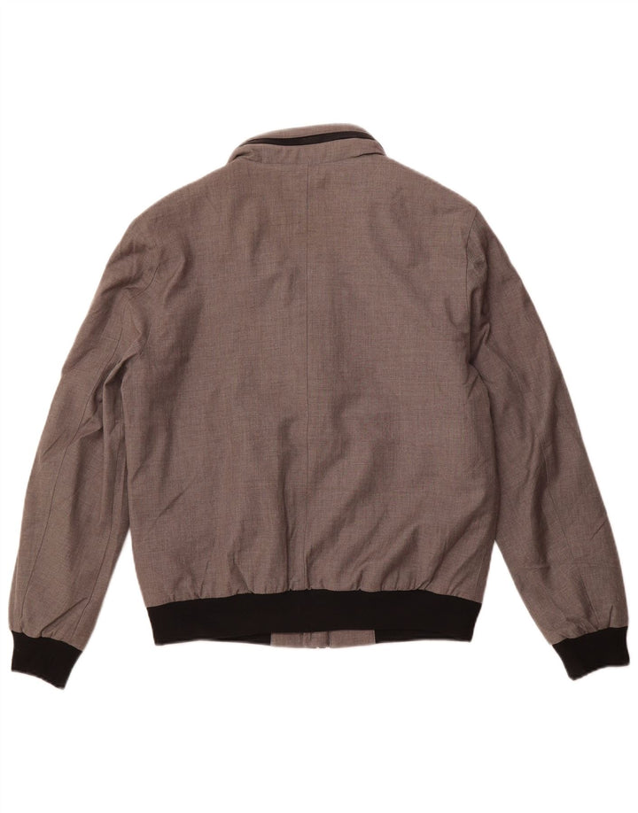 ZARA Herren-Bomberjacke mit Kapuze, UK 36, Größe S, grau, Polyester