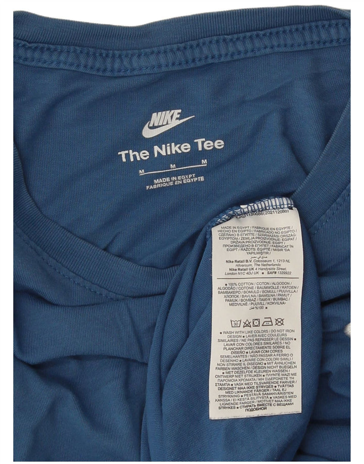 NIKE Herren-T-Shirt aus mittelblauer Baumwolle