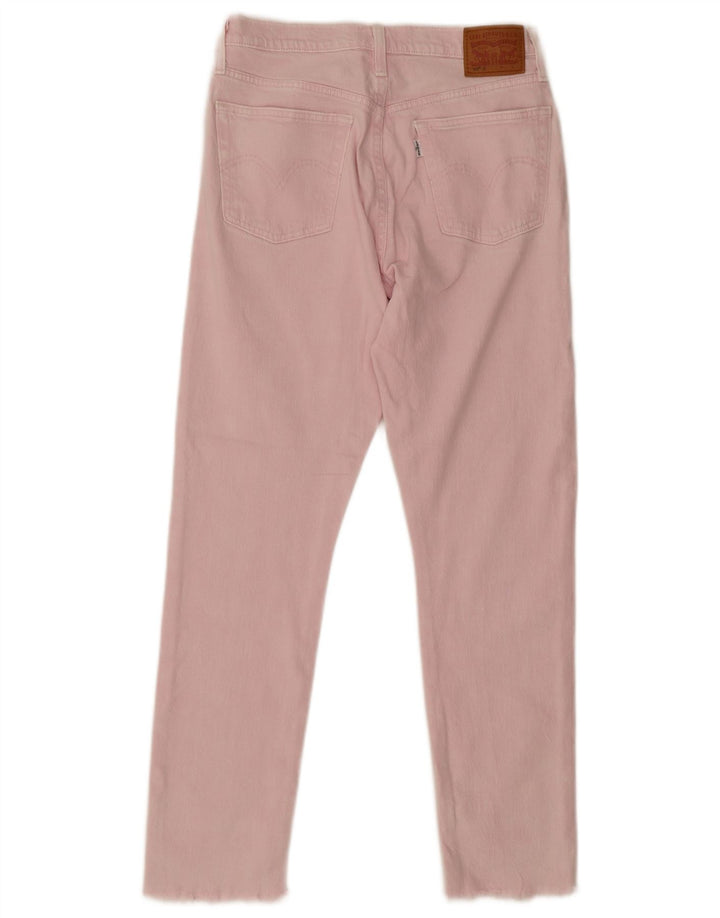 Levi's Damen 501 Straight Jeans W28 L28 Rosa Baumwolle