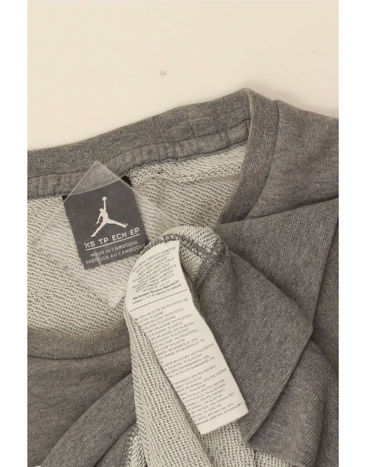 Nike Herren-Sweatshirt mit Grafik, XS, graue Baumwolle