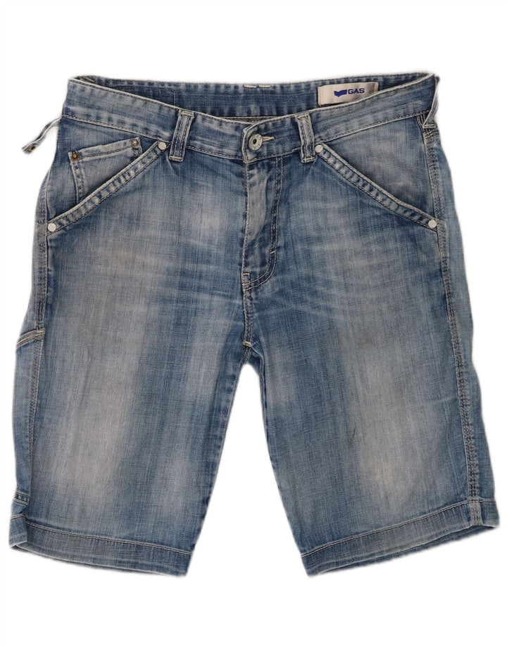 Gas Herren Jeansshorts W31 mittelblaue Baumwolle