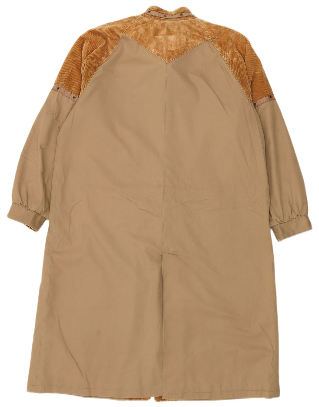 VINTAGE Damen-Windbreaker-Mantel UK 16 Large Brown Colourblock