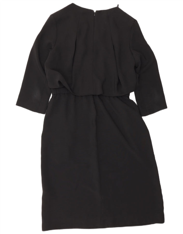 Cos Damen Etuikleid mit 3/4-Ärmeln, EU 38, Mittelschwarz, Polyester