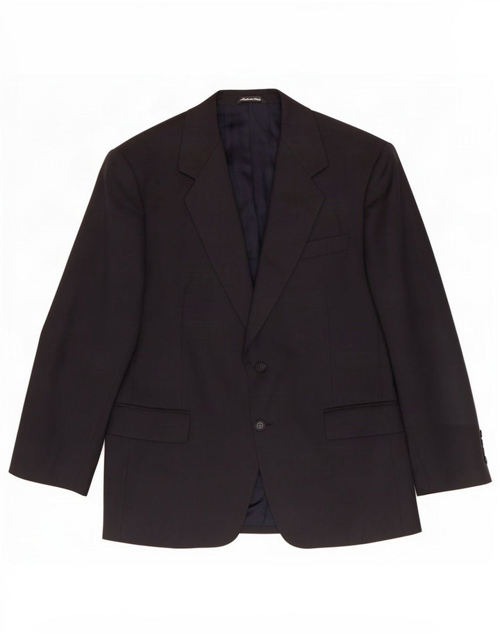 Marks & Spencer Herren-Blazer mit 2 Knöpfen, UK 40, Mittelblau, Schurwolle