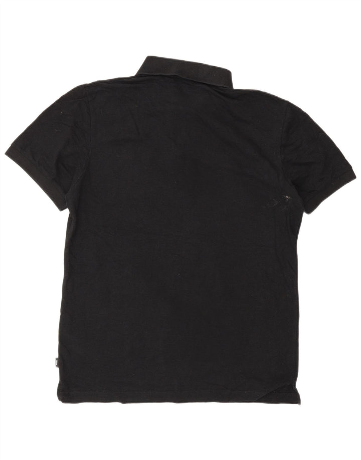 Jack & Jones Herren-Poloshirt aus mittelschwarzer Baumwolle