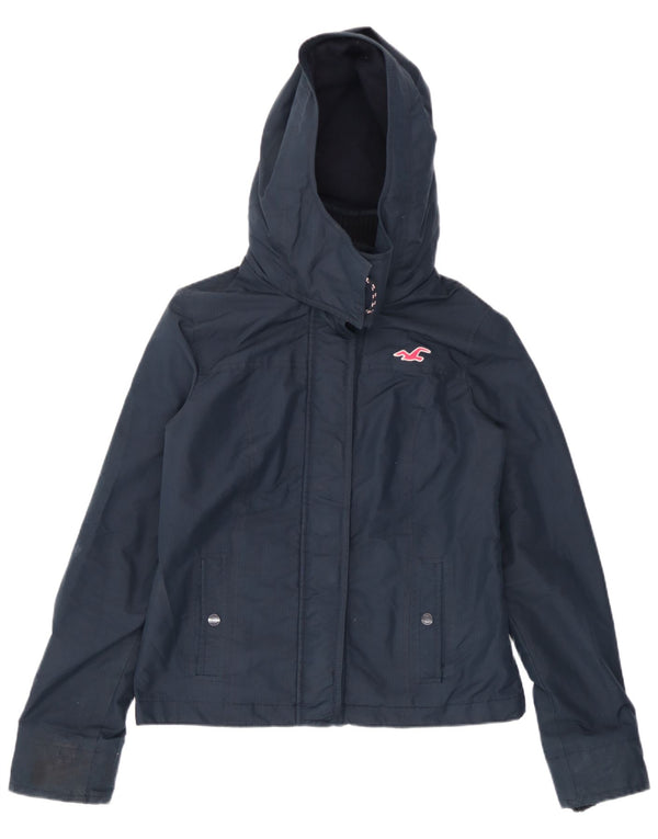 Hollister Damen-Bomberjacke mit Kapuze, UK 10, Größe S, Marineblau, Polyester