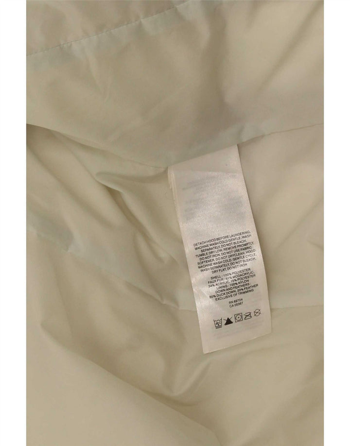 Columbia Wattierte Damenjacke mit Kapuze, UK 18, XL, grau kariertes Polyester