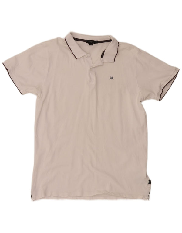 Liu Jo Herren Slim Fit Poloshirt 2XL Weiße Baumwolle