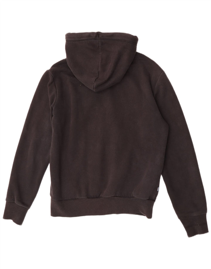 Superdry Herren-Kapuzenpullover mit Reißverschluss, groß, aus schwarzer Baumwolle