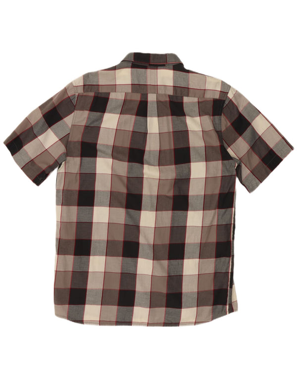 Quiksilver Mens Short Sleeve Slim Fit Shirt XL Multicoloured Check Cotton