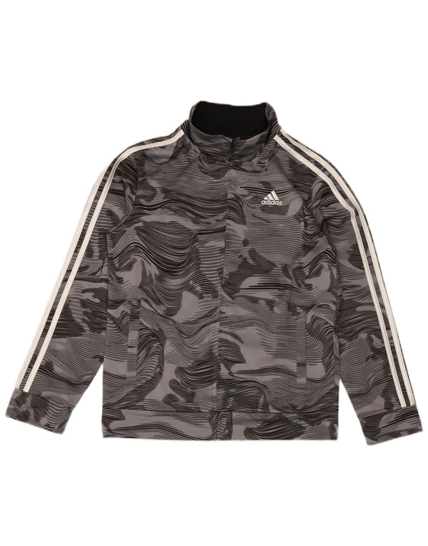 Adidas Jungen-Trainingsanzug, Top-Jacke, 14–15 Jahre, Größe L, Grau, Tarnung