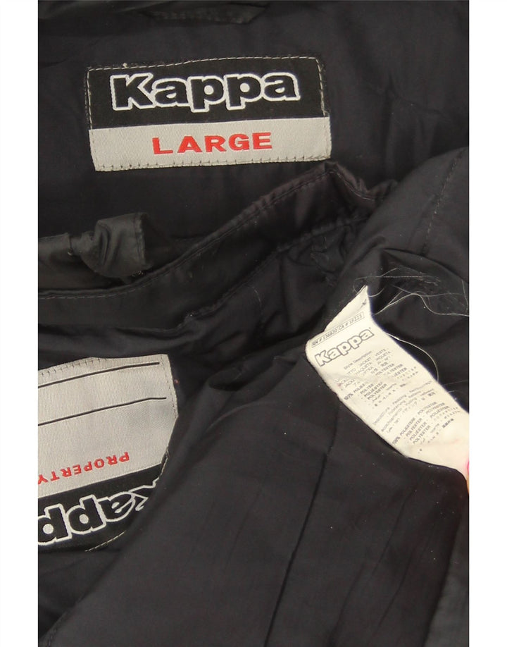 Kappa Herren Wattierte Jacke UK 40 Large Schwarz Polyester