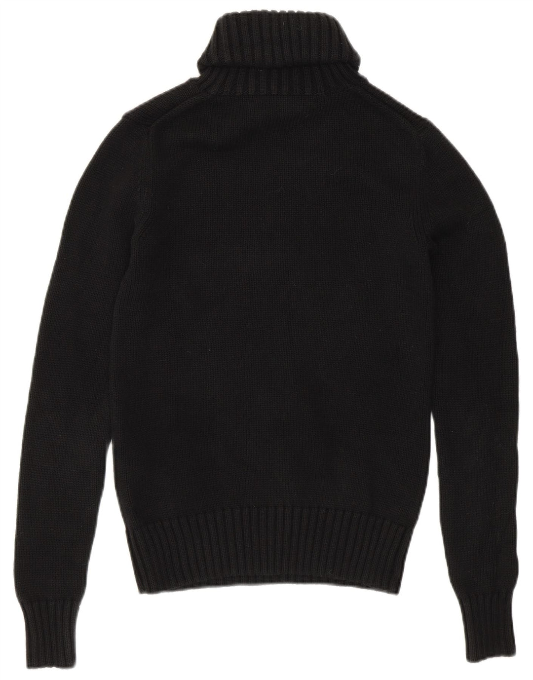 RALPH LAUREN Damen-Pullover mit Rollkragen, Gr. 8, Größe S, Schwarz, Baumwolle