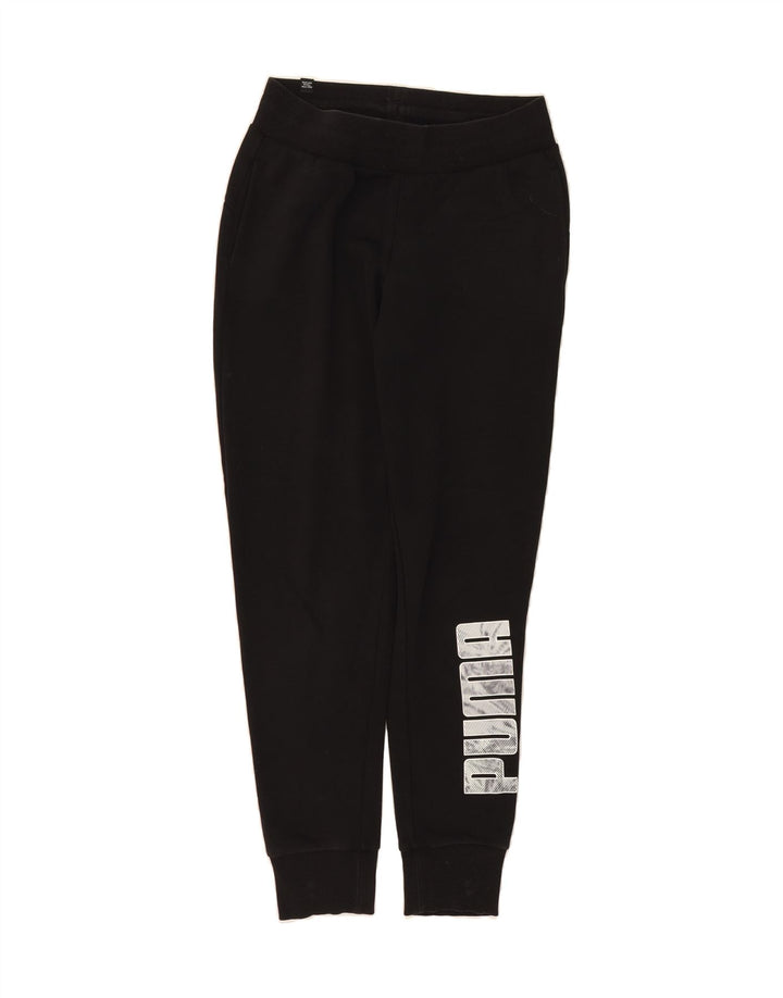 PUMA Mens Graphic Tracksuit Trousers Joggers Small  Black Cotton Vintage Puma and Second-Hand Puma from Messina Hembry 