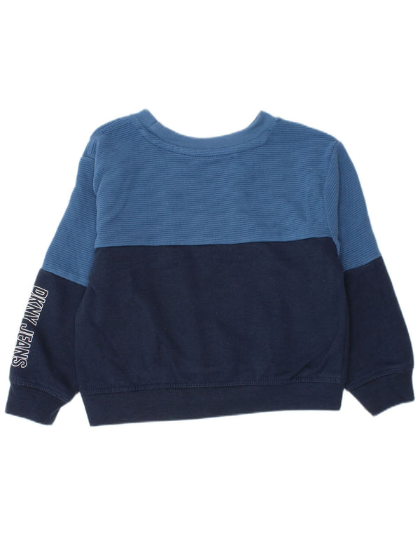 Dkny Baby-Jungen-Sweatshirt mit Grafik, 18–24 Monate, Marineblau, Farbblock