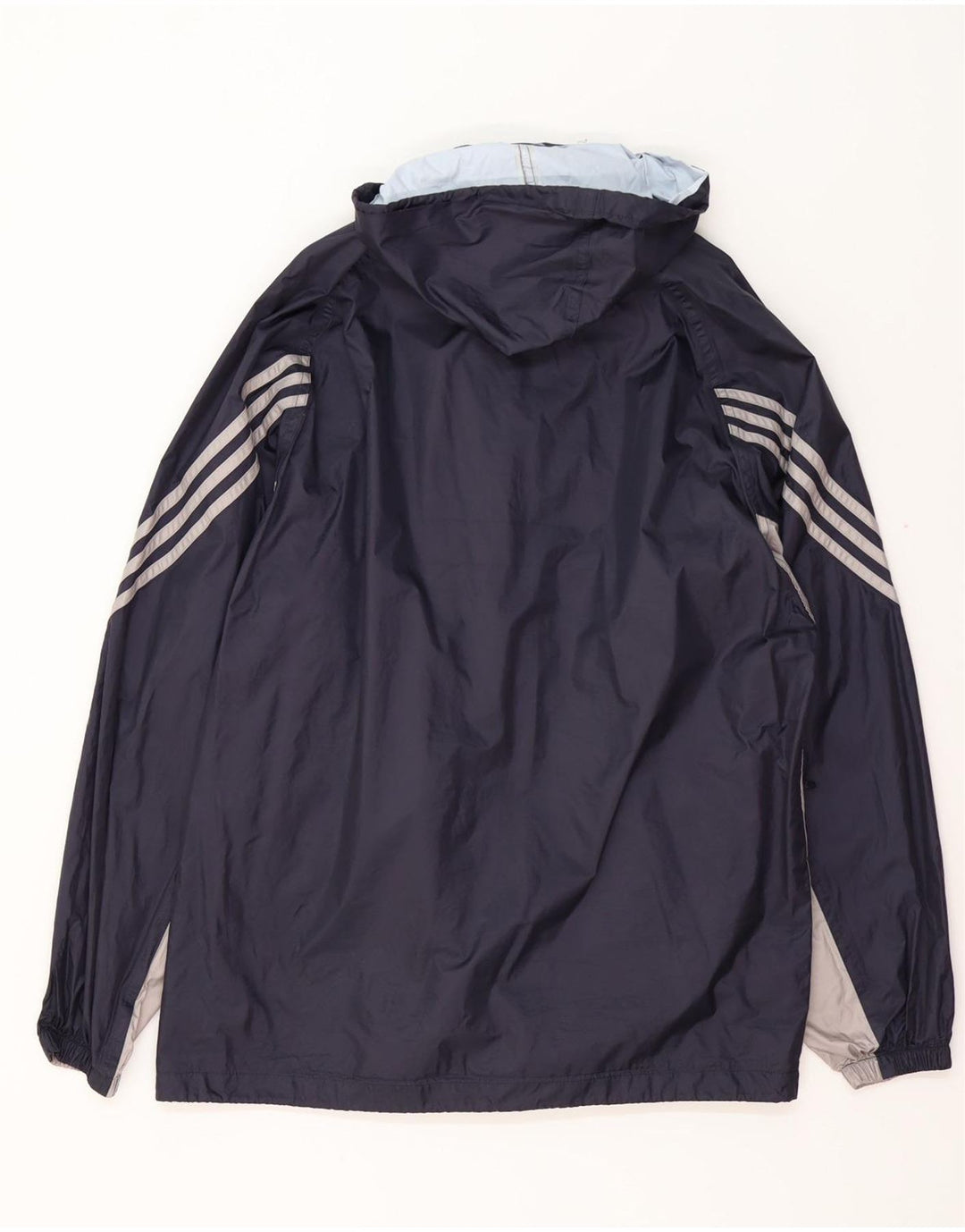 ADIDAS Herren-Regenjacke mit Kapuze, UK 38/40, mittleres Marineblau, Farbblock