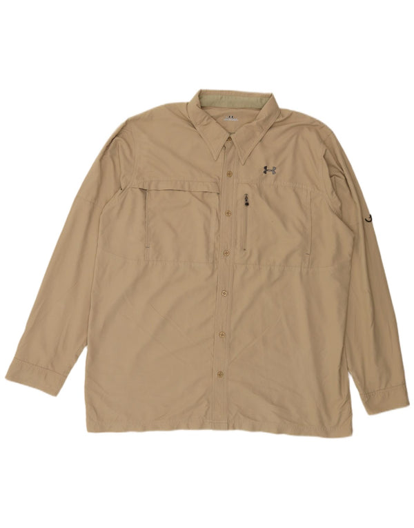 Under Armour Herren-Shirt 2XL Beige Polyester