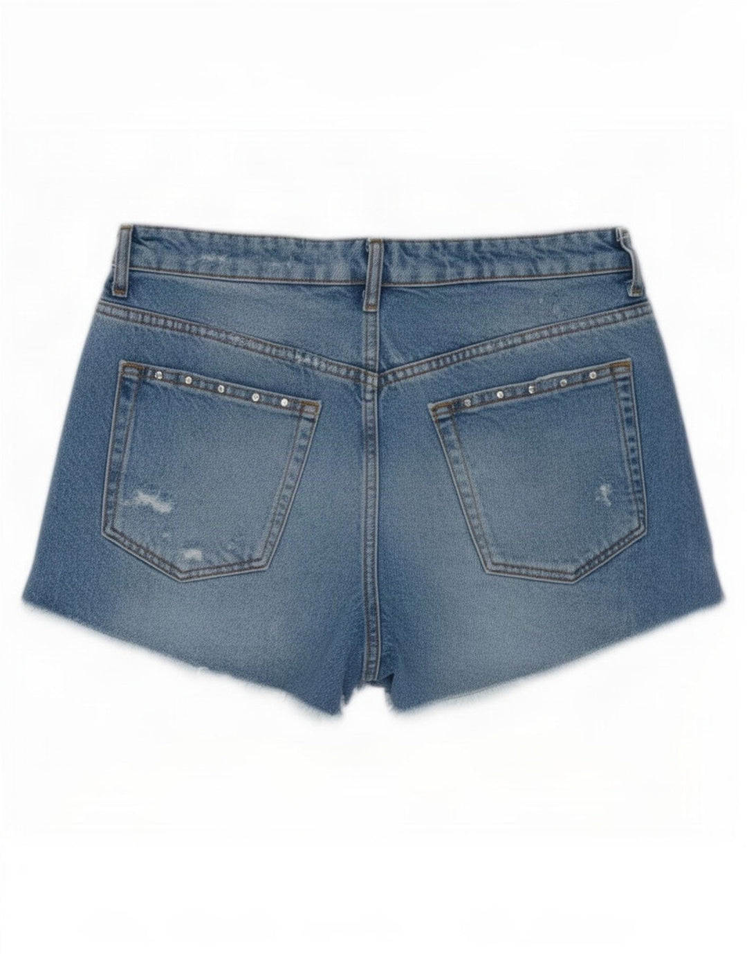 Zara Damen Jeansshorts EU 38 Small W28 Blau
